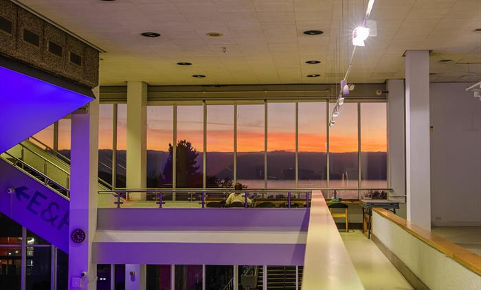 The lovely sunset from upstairs